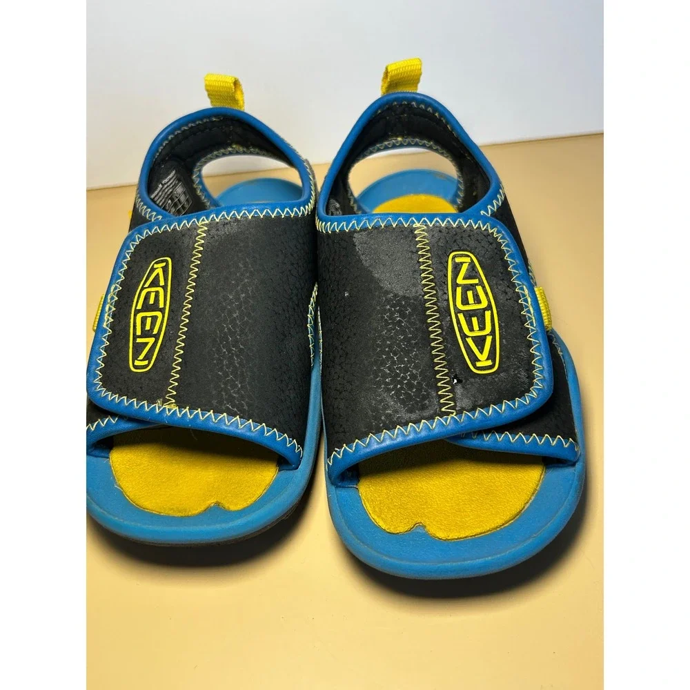 Keen Stingray Kids Water Sandals Blue Yellow Black 1025662 Size 10 US Toddler